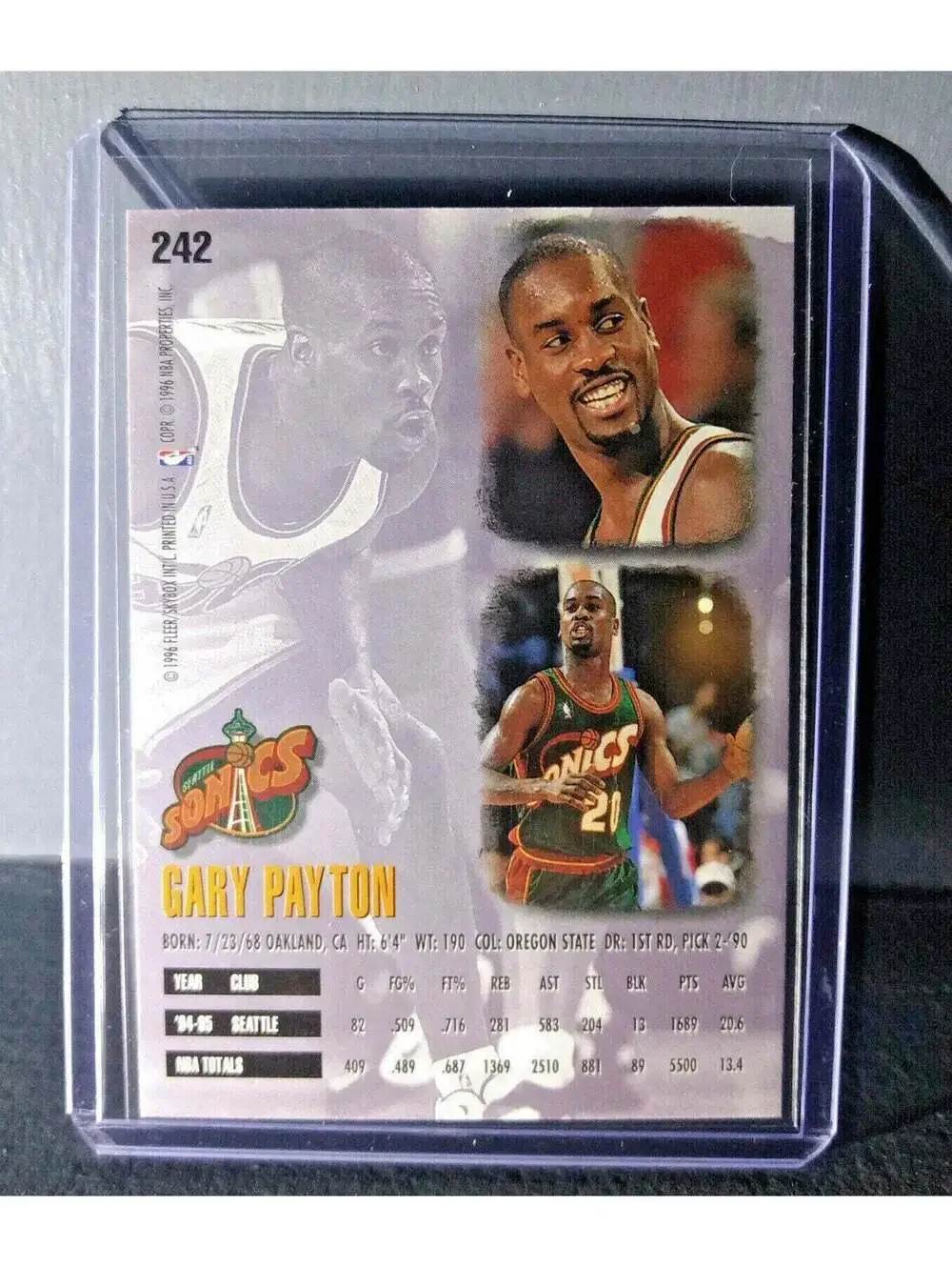 1995-96 Gary Payton #242 Basketball Card